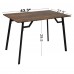 4-Piece Dining Table Set with 2 Chairs & Bench Rustic Wood Tabletop, Metal Frame, Padded Seats Space-Saving Kitchen Dining Set for Apartment, Condo, Small Spaces – Brown 4-Piece Dining Table Set with 2 Chairs & Bench Rustic Wood Tabletop, Metal Frame, Padded Seats Space-Saving Kitchen Dining Set for Apartment, Condo, Small Spaces – Brown